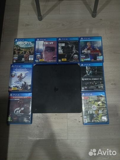 Sony playstation 4 slim 1 tb с играми