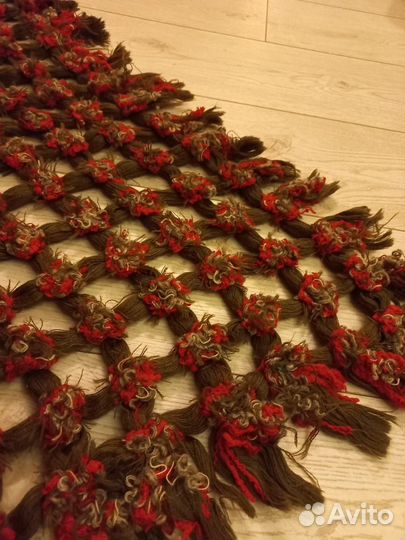 Покрывало плед ручная работа шерстяной 180Х140см