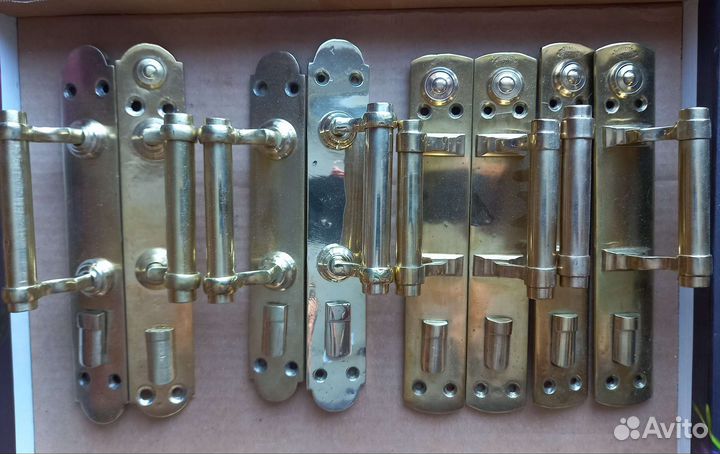 Дверные ручки. Латунь - стекло