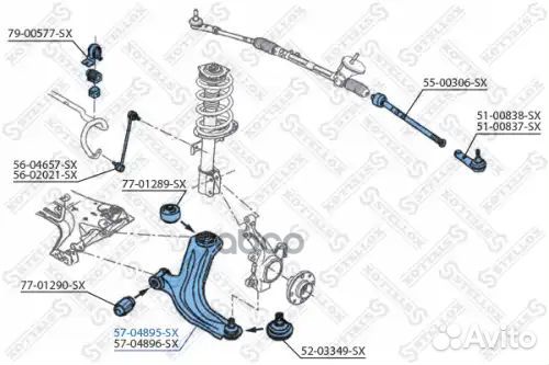 Рычаг л. renault modus all 04 clio all перед лев