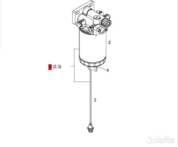 Фильтр топл. с датчиком Bomag 05718605 (оригинал)