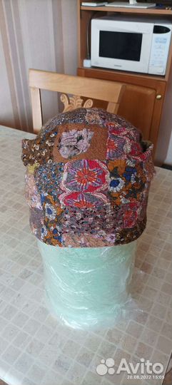 Шапка валяная пэчворк