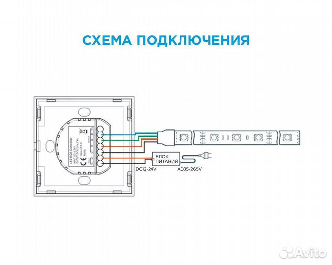 Контроллер встраиваемый RGB Apeyron C4-09