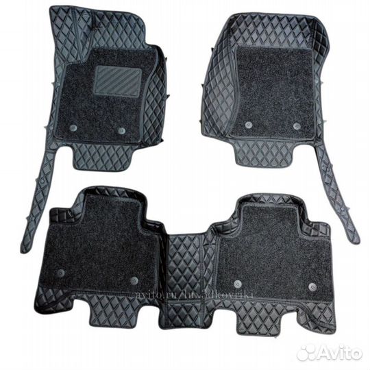 Коврики премиум Solaris (2) +ковры пвх. Чёрн/чёрн