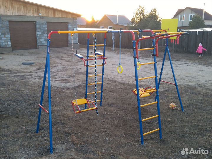 Детский уличный спортивный комплекс 2 качели