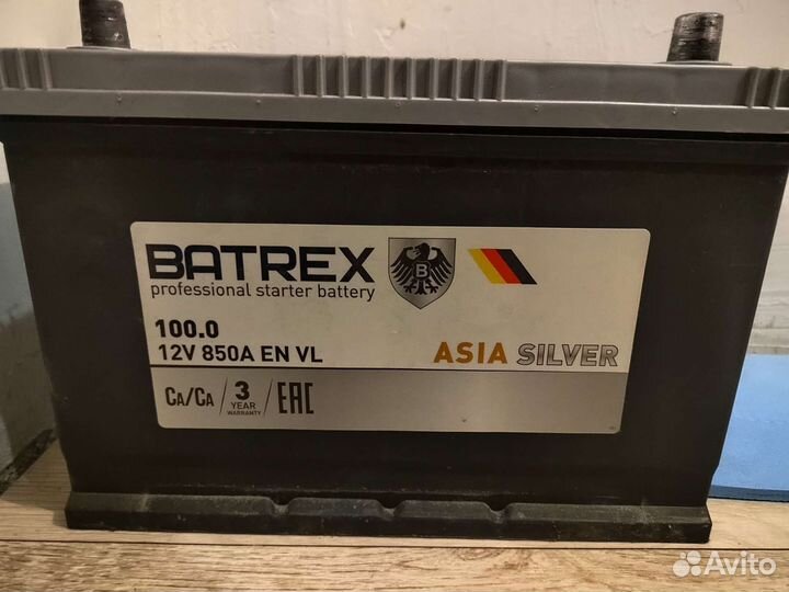 Аккумулятор автомобильный Batrex 12В 100Ah 850A