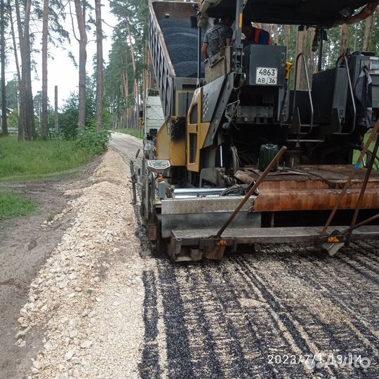 Асфальтирование с материалом