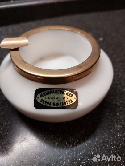 Набор пепельница и подсвечник камень