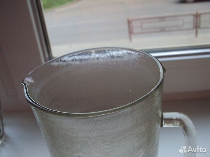 Кувшин стеклянный СССР 60-70 годов Уршельский стек