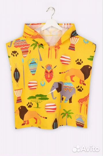 Халат-пончо детский вафельный