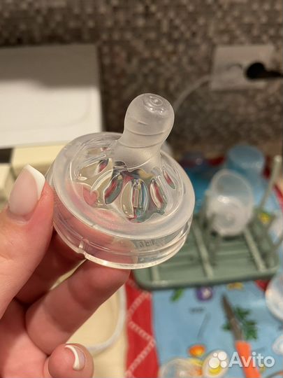 Соски бутылочные avent от 0 до 1месяцев