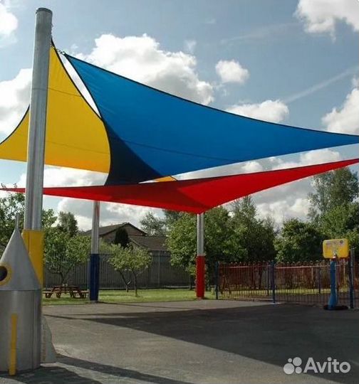 Солнцезащитный навес Теневой парус треугольный из