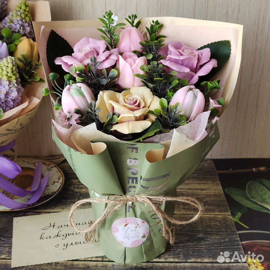 Букет из мыла,розы