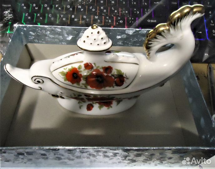 Фужеры бокалы хрусталь СССР, икорница фарфор