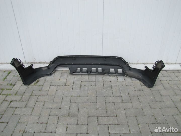 Kia Rio 4 X-Line бампер задний юбка 2017-2020