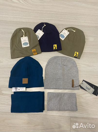 Шапка для мальчика. Комплект шапка и снуд. Новые