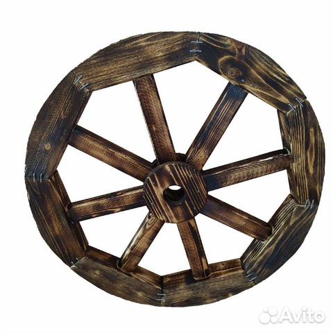 Колесо деревянное от телеги. Для декора
