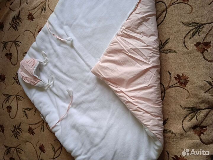 Коверт одеяло на выписку, розовый, для девочки