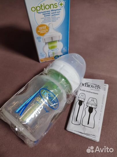 Бутылочка dr browns 0+ новая