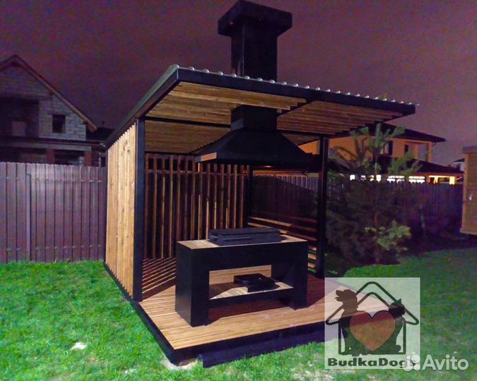 Мангальная зона из металла сборная