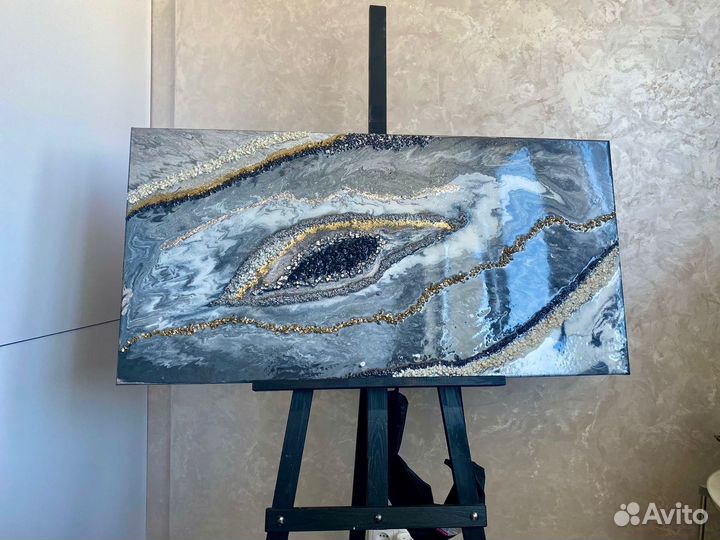 Картина с эпоксидной смолой ручная работа