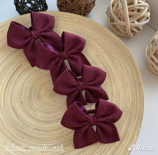 Вельветовые бантики