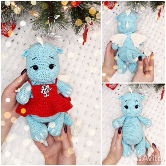 Вязаные игрушки ручной работы дракон