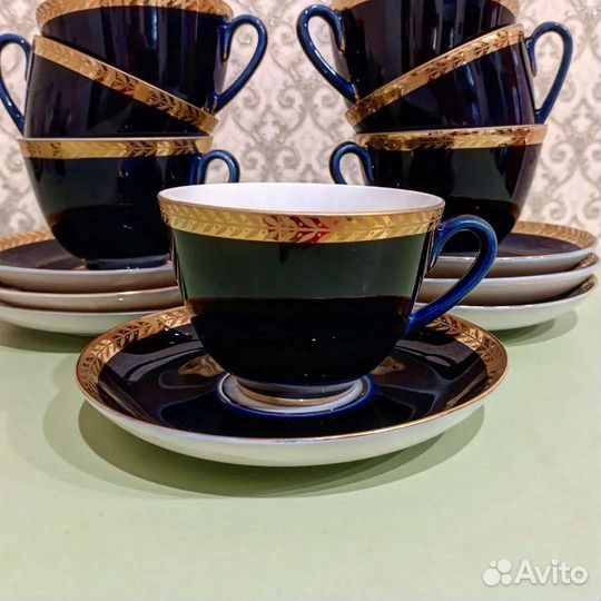 Кобальтовые чайные пары Колосок лфз