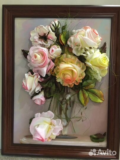 Вышивка атласными лентами