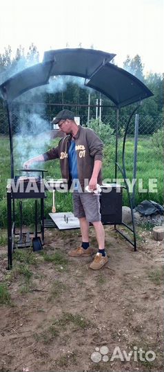 Мангал с крышей