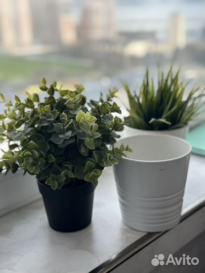 Искусственные цветы IKEA икея с кашпо