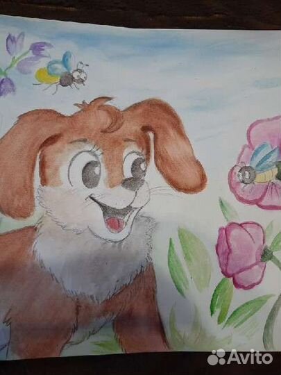 Рисунок в детский сад, школу, мобилизованным