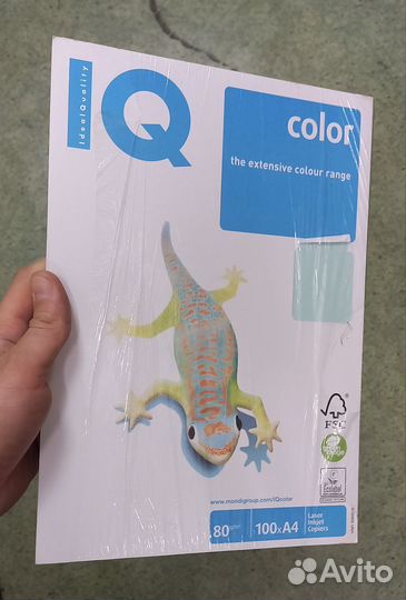 Бумага цветная А4 для принтера бледно голубой цвет