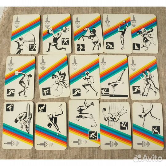 Календарик Олимпиада-80 Олимпийский мишка СССР