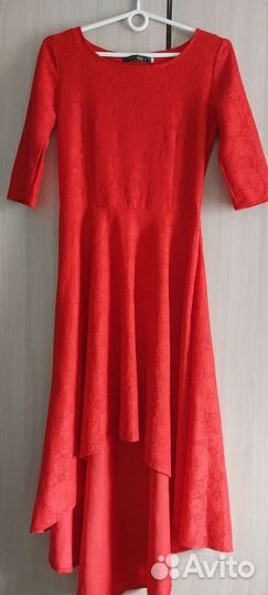 Вечернее красное платье, выпускной, Lady moda 42 р