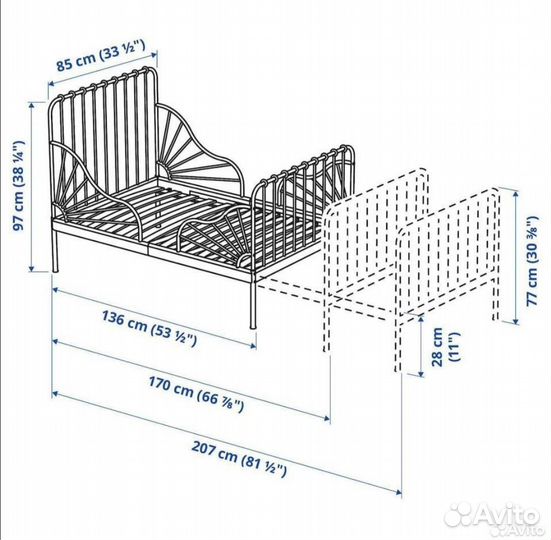 Кровать раздвижная, IKEA