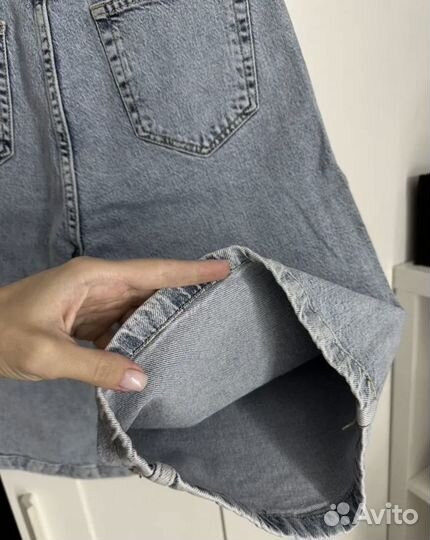 Джинсовые шорты бермуды