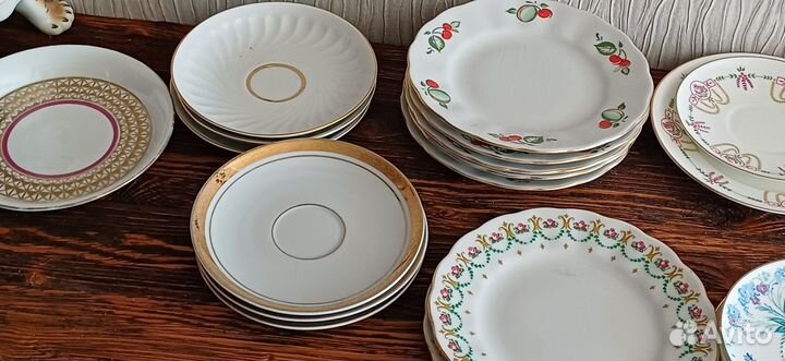 Чайные и кофейные блюдца Дулево, лфз и др