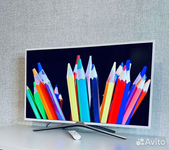 Тонкий белый Smart TV, Wi-FI, Samsung 40 дюймов купить в Москве ...