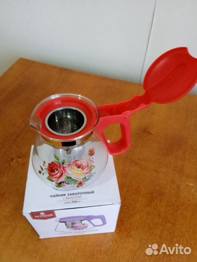 Чайник заварочный стеклянный новый