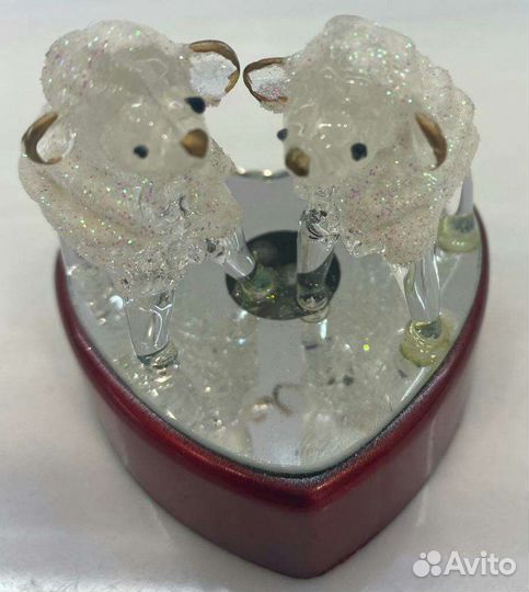 Сувенир музыкальный две хрусталтные козочки