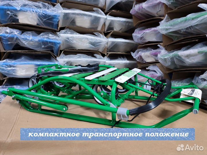 Санки Никки 3 (Nikki 3) складные зеленые