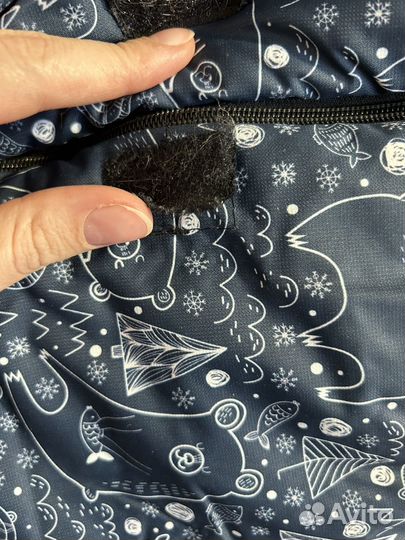 Зимний конверт в коляску мимими с варежкам