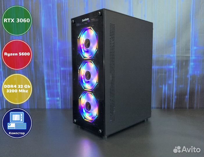 Сборка пк для 2к AMD5600-RTX3050-32DDR4-ILW814-A520
