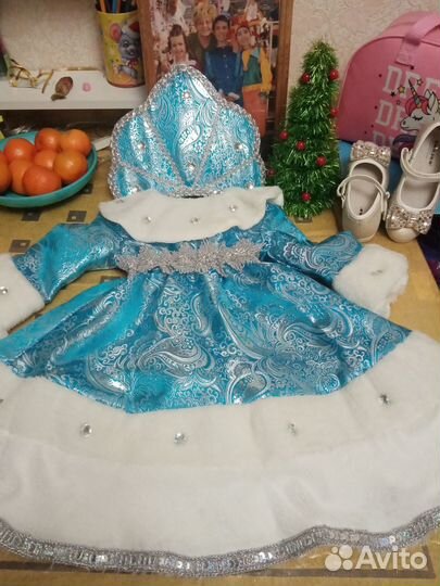 Костюм снегурочки, 4/7лет