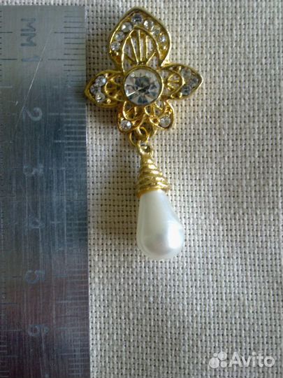 Брошь, подвеска, заколка, винтаж, Чехия, СССР