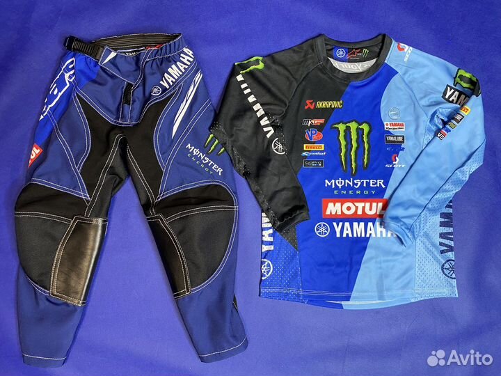 Костюм для мотокросса и эндуро yamaha детский