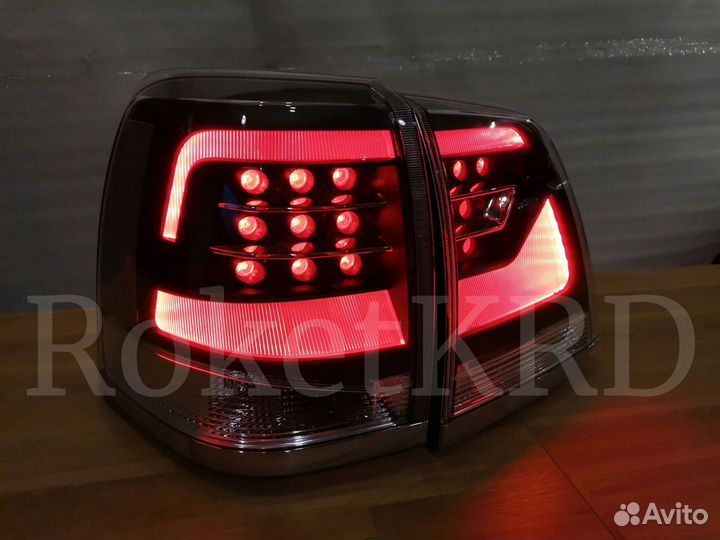 Задние фонари toyota land cruiser 200 Чр-белые