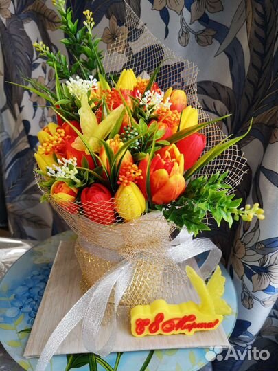 Тюльпаны из мыла ручной работы