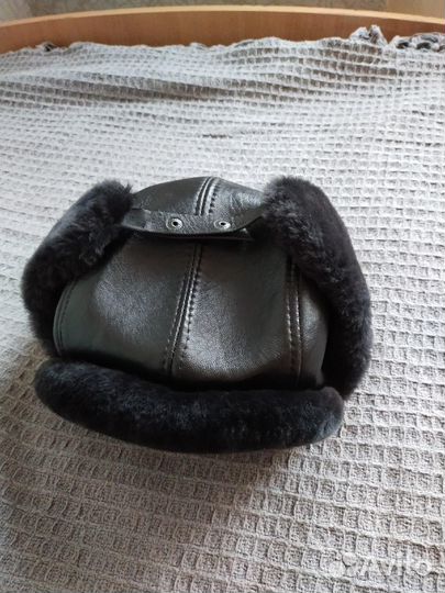 Шапка мужская натуральная кожа